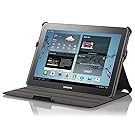 MoKo Slim-Fit Folio Cover Case For Samsung Galaxy Tab 2 10.1, BLACK (with Built-in Multi-Angle Stand)