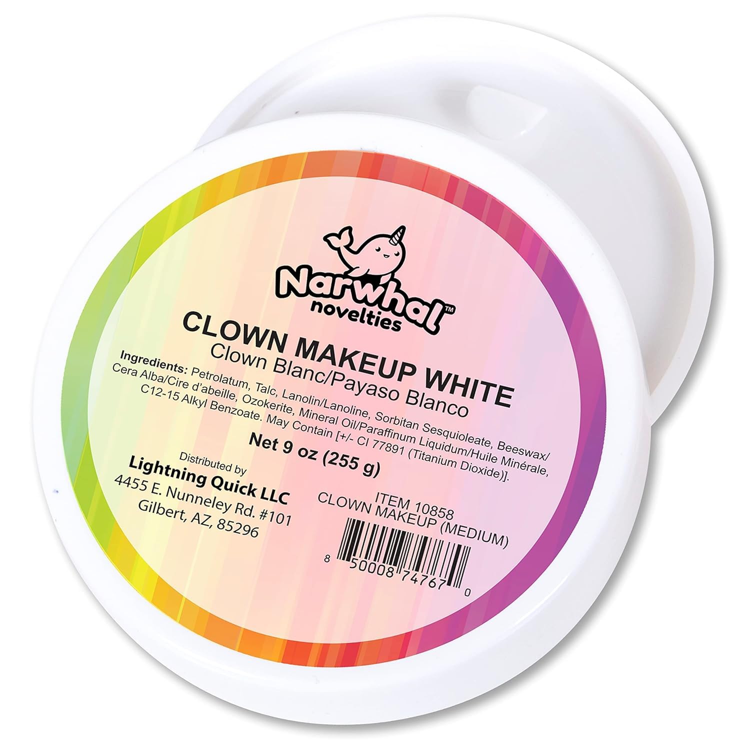 Photo 1 of ***2 CONTAINERS INCLUDED***Halloween White Foundation Face Paint Clown Makeup - 9oz Face Cream for Halloween Costume, Corpse Bride Costume, Cosplay, SFX, Stage & Theater - Long Lasting, Safe Body Paint for Kids & Adults***2 CONTAINERS INCLUDED***