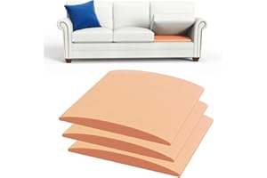 Sellmazon Couch Cushion Support for Sagging Seat - 20" x 20"x 2" High-Density Curved 40D Sofa Cushion Support, Couch Supporter for Under The Cushions (Orange Med-Soft 3PCS)