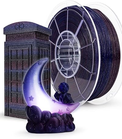 ZIRO Multicolor Gradient Twinkling PLA Filament 1.75mm Starry Sky 1kg 3D Printer