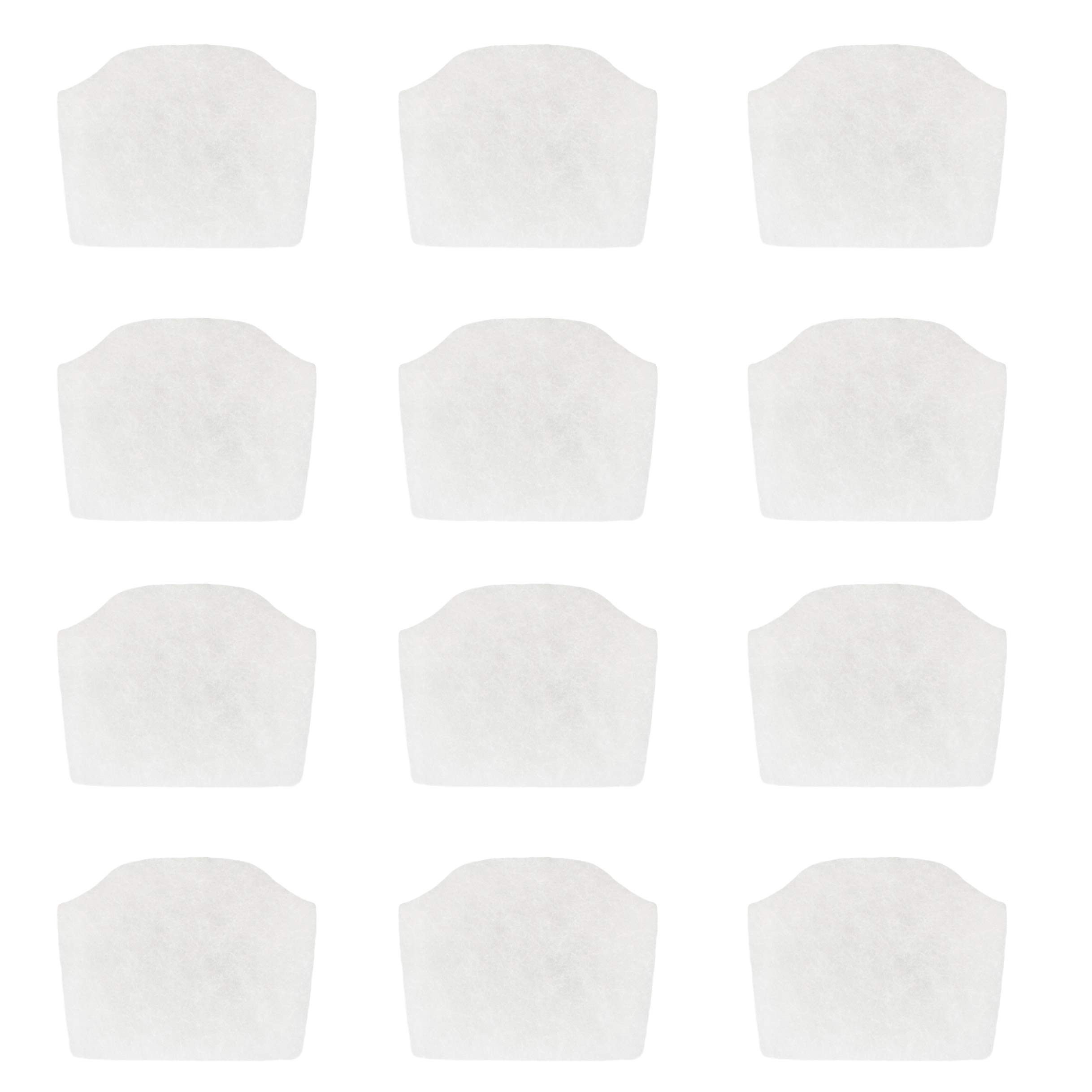 LTWHOME Compatible White Filter Fleece Set Replacement for Oase BioPlus 50, 100 and 200 Internal Filter (Pack of 12)