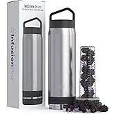 Infusion Pro Fruit Infuser Water Bottle - Vacuum Insulated (20 oz) Stainless Steel : Fruit Infusion Recipe eBook : Bottom Loading for More Flavor : Easy Cleaning : Great Gift