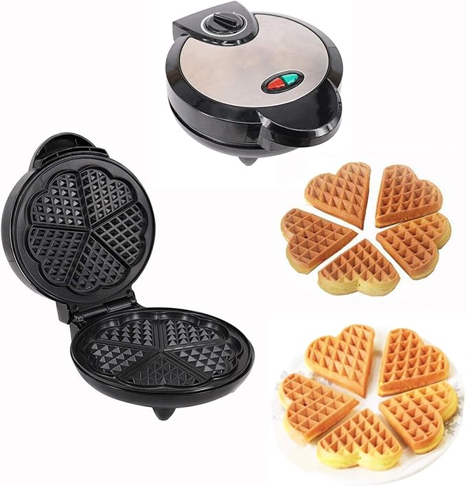 Waffle Maker 1200W Stainless Steel Portable Electric Waffle Maker for