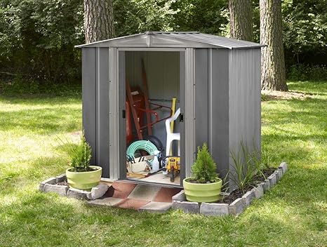 ARROW Metall Gerätehaus Düsseldorf 65 schiefer/graphit 194x151cm