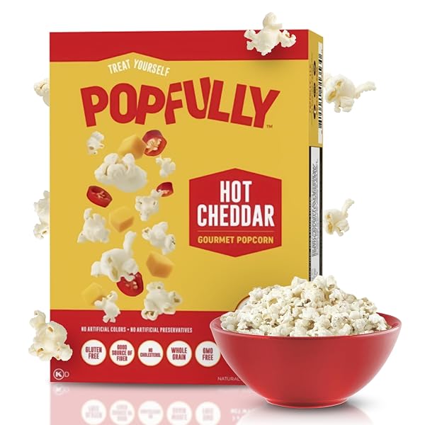 POPFULLY HOT CHEDDAR POPCORN FULLY POPS, SHARING BAGS,...