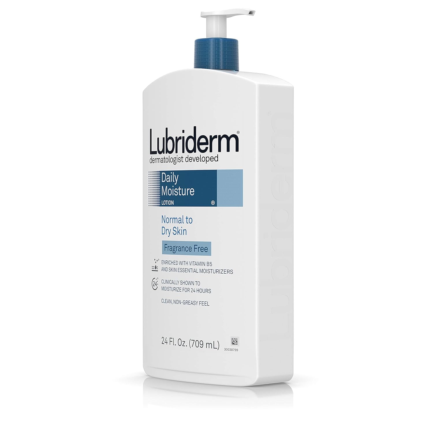 Lubriderm Daily Moisture Hydrating Unscented Body Lotion with Vitamin B5 for Normal to Dry Skin, Non-Greasy and Fragrance-Free Lotion. 24 fl. oz : Beauty