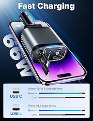 Starlight Retractable Car Charger with Retractable