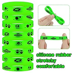 Patelai 48 Pcs Halloween Bracelets Ghost Alien