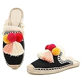 TONIVIS Women's Espadrilles Mule Shoes with Tassel