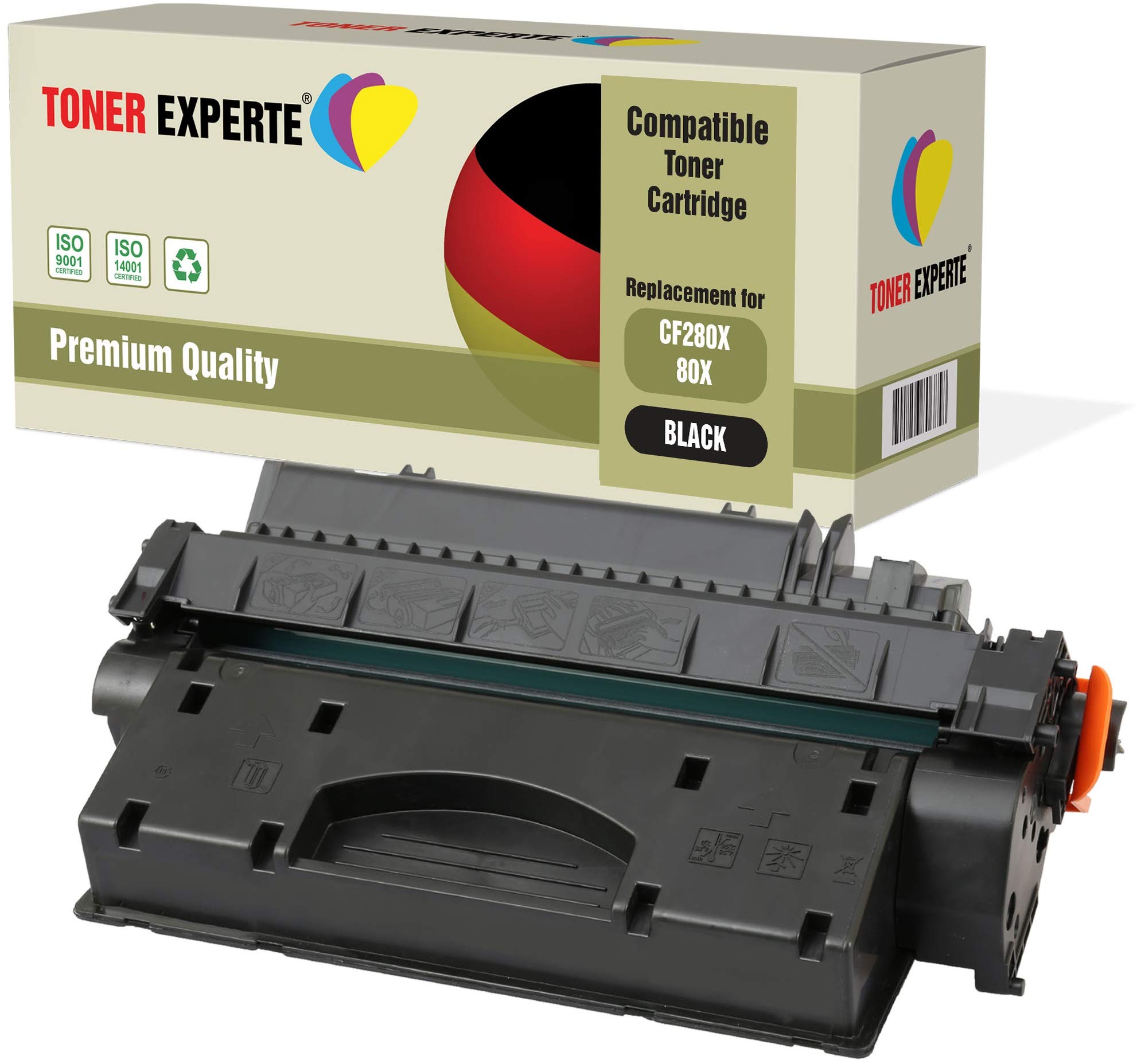 TONER EXPERTE 2-Pack Compatible with CF280X 80X Premium Toner Cartridges Replacement for Laserjet Pro 400 M401A, M401D, M401DN, M401DNE, M401DW, M401N, MFP M425DN, MFP M425DW