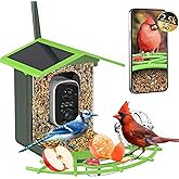 Bird Feeder with Camera,Smart AI Hummingbird Feeder with Solar-Powered Camera, 2.5K HD Live Video,Outdoor Wireless WiFi Watching Live Video,Gift for Bird Lover