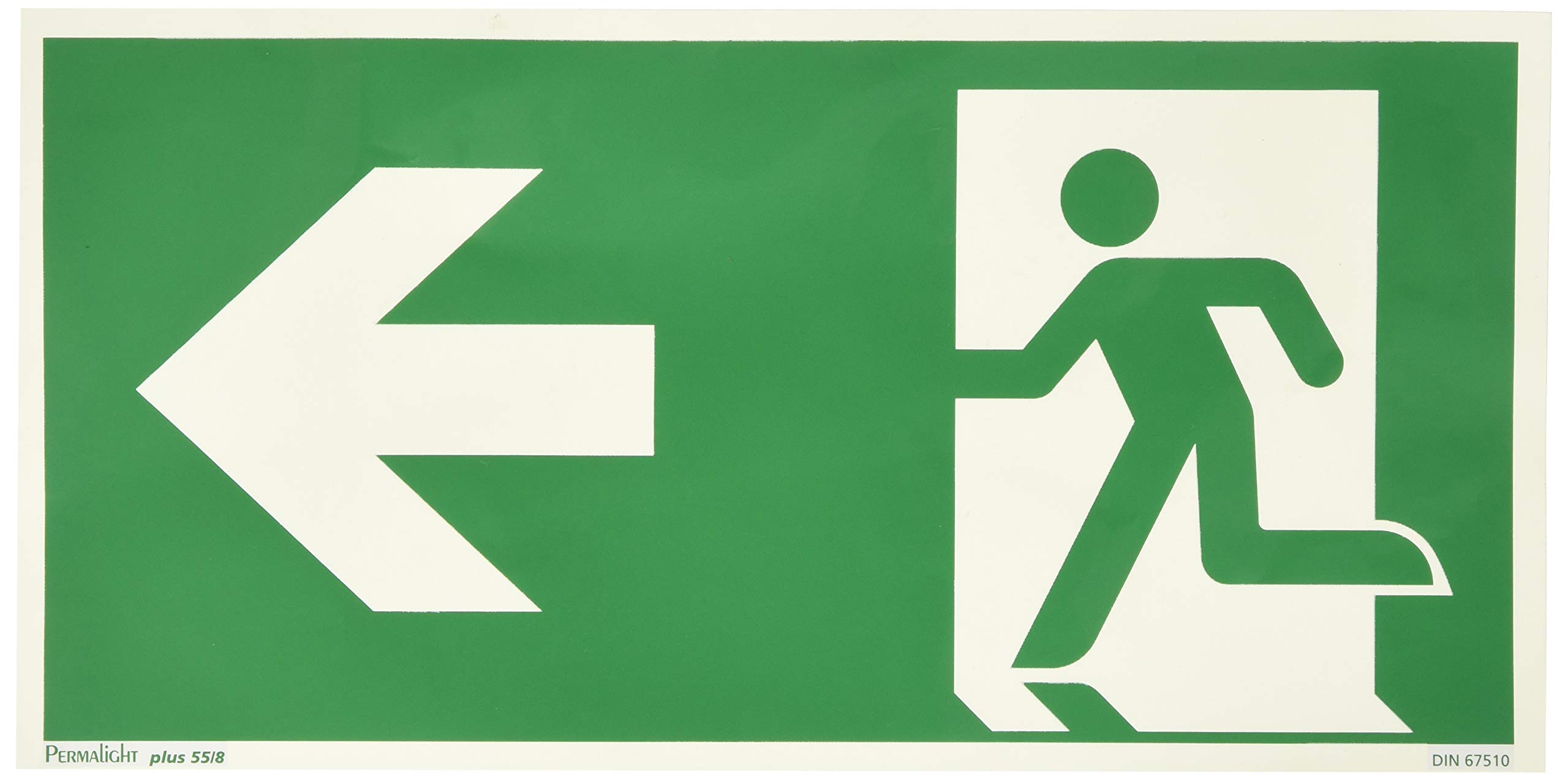 Sticker Green 148 x 297 mm Rescue Route Left