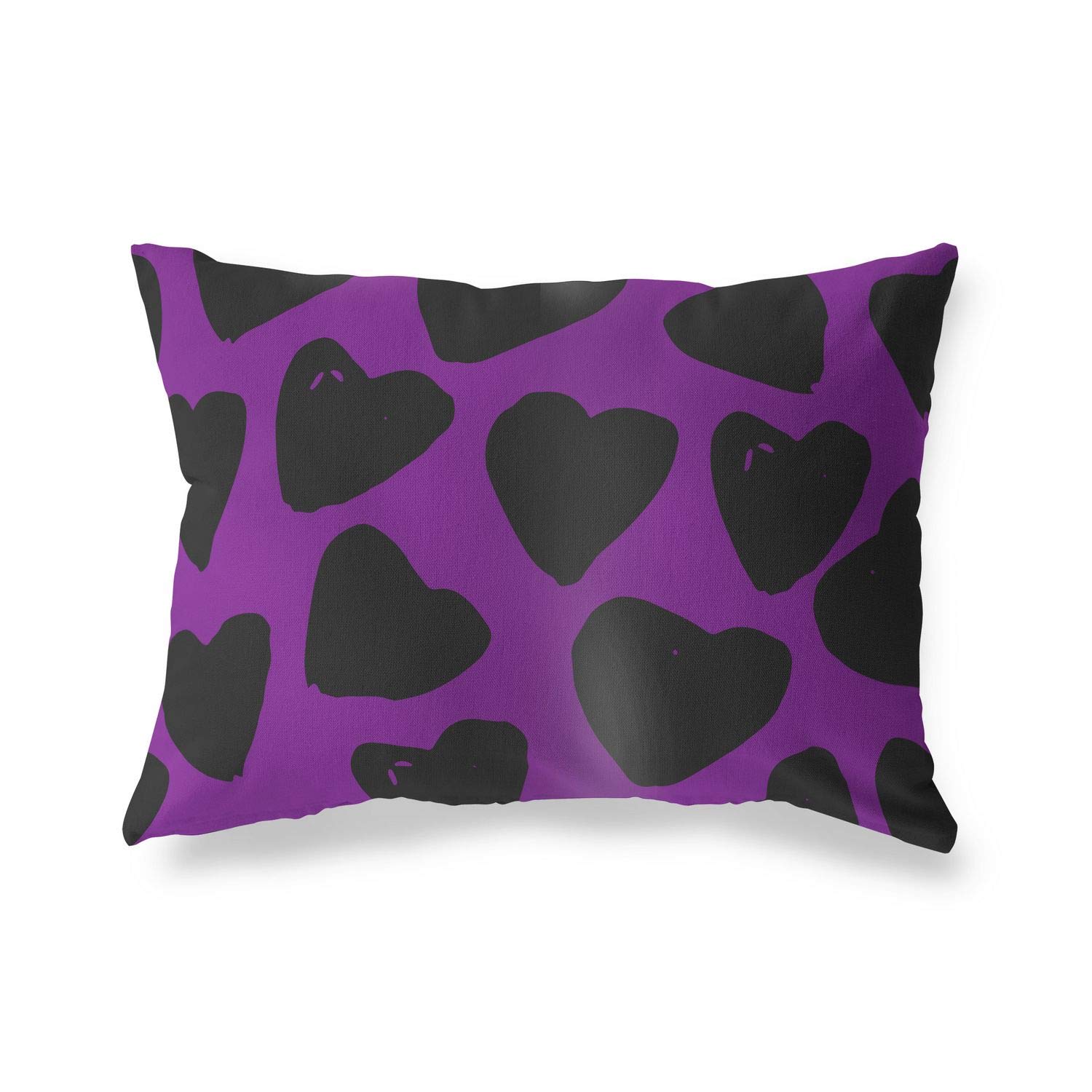 Bonamaison Decorative Cushion Cover Purple & Black, Throw Pillow Covers, Home Decorative Pillowcases for Livingroom, Sofa, Bedroom, Size: 35x50 Cm - Designed and Manufactured in Turkey