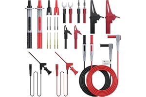 Neoteck Multimeter Test Leads Kit 24 in 1 with Alligator Clips Test Probe Spring Grabber Banana Plug- Professional 3 Feet Tes
