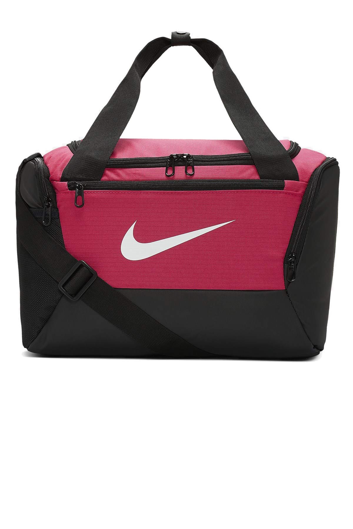 Nike Brasilia - 9.0 Duffel Bag (Extra Small) - Rush Pink/Black/White, One Size