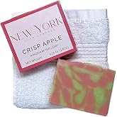 Crisp Apple Vegan Soap Bar - Small Batch Handcrafted with Shea Butter &amp; Coconut Oil - Extra-long Lasting Moisturizing Natural Soap for Women &amp; Men - Face, Hand, &amp; Body