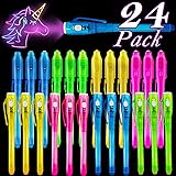 iGeeKid 24 Pack 2 Style Invisible Ink Pen with UV