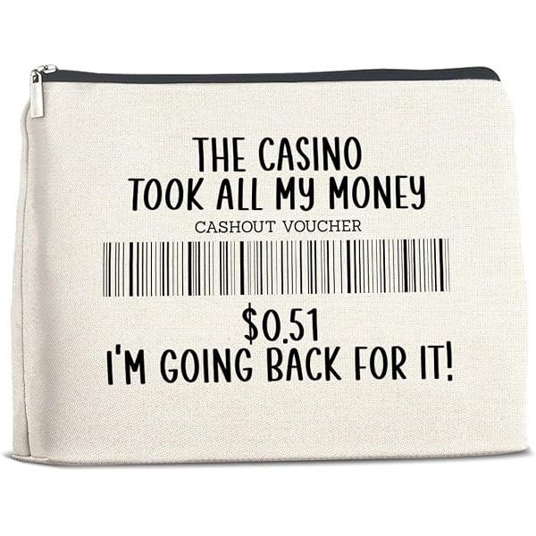 Lucky Casino Kosmetiktasche – Lustiges Geschenk Für Spieler & Gambler | Doppelseitig Bedruckt, 25x17 Cm