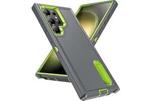 LEMAXELERS for Samsung Galaxy S25 Ultra Case, Heavy Duty 3-Layer Full Body Protection [Military Grade] with Foldable Stand Du