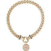Nine West Women's Crystal Circle Stretch Bracelet Gold Tone