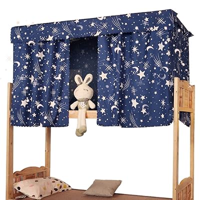 Heidi Galaxy Star Bed Canopy, Blackout Curtain for Single