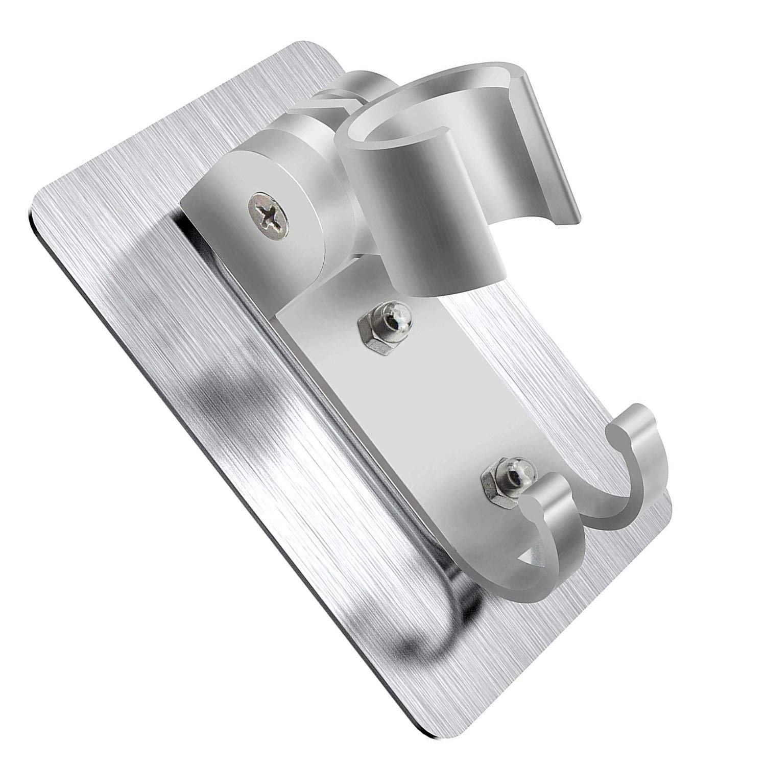 XelparucTS Shower Head Holder Wall Mount Bracket with 2 Hanger Hooks