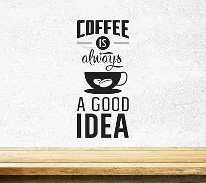 Kaffee Gut Idee Cup Kitchen Wandaufkleber Vinyl Aufkleber Art Pub-Café