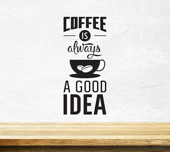 Kaffee Gut Idee Cup Kitchen Wandaufkleber Vinyl Aufkleber Art Pub-Café