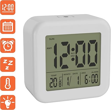 Sveglia Digitale Sveglie Da Comodino Elettronica Grande Lcd