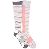 MUK LUKS womens 2 Pair Pack Cotton Compression Knee High Socks
