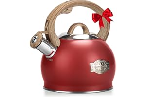 Hauce Radio Tea Kettle for Stovetop, 2.1 Quart Loud Whistle Stovetop Teapots,Food Grade Stainless Steel Tea kettles for Stove Top with Anti-hot Ergonomic Handle,Suitable for All Heat Sources