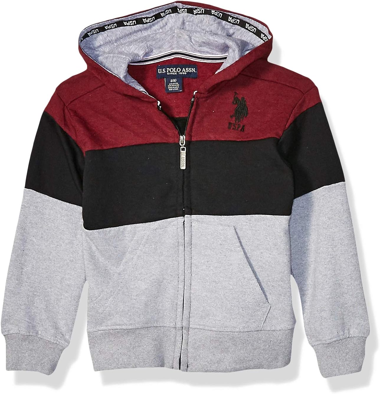 burgundy polo hoodie