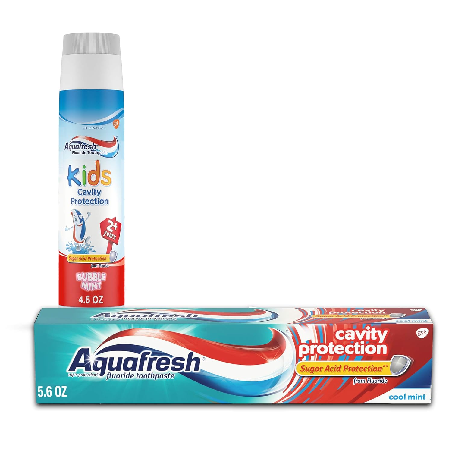 Aquafresh Cavity Protection Fluoride Toothpaste, Cool Mint, 5.6 ounce and Aquafresh
