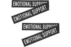 ELEOUTI 2 Pairs Reflective Pet Dog Harness Vest Patches with Self-Adhesive Hook and Loop Fastener for Small