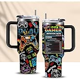 CGMIBAS Gaming Gifts for Men Boys, Gamer Gifts for Men, 40oz Gamer Tumbler Cup, Gaming Mugs, Teen Boy Gift Gamings Stuff, Gaming Gamepad Presents for Son, Birthday Gift for Him Mens Boys Gamings Cup