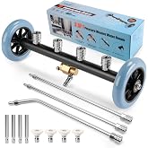 3-In-1 Under Carriage Pressure Washer, 16 Inch Pressure Washer Water Broom | Pressure Washer Undercarriage Cleaner Attachment for Power Washer Surface Cleaner with 3 Extension Wands and 8 Nozzles