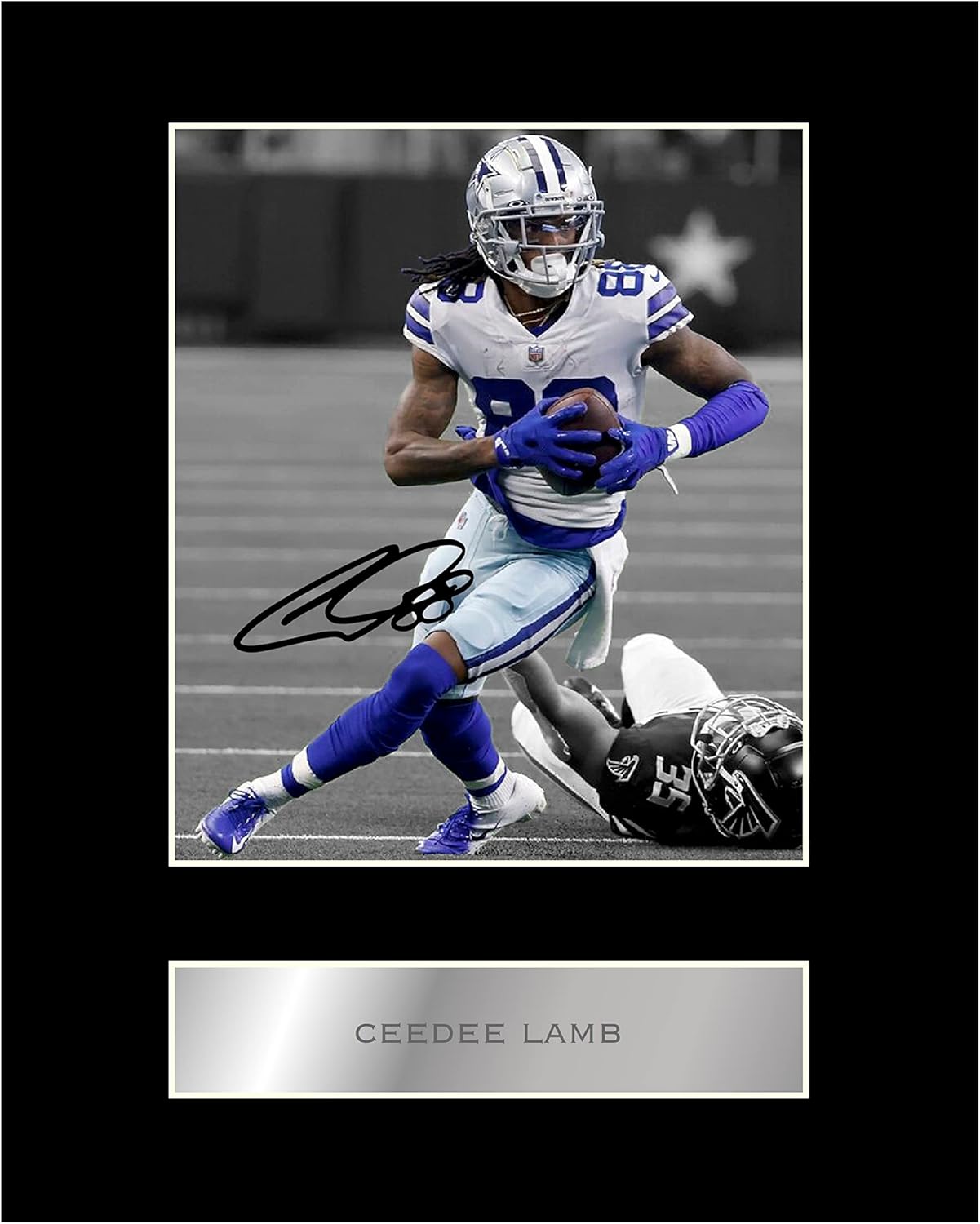 Photographs - CeeDee Lamb Pre Printed Signature Signed Mounted Photo Display #11 Printed Autograph Picture