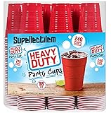Supellectilem Red Plastic Disposable Cups - 18