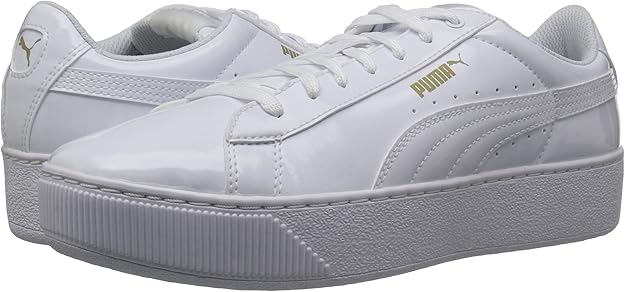 puma vikky platform patent weiß