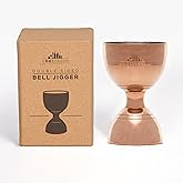 A Bar Above Premium Bell Jigger, 304 Stainless Steel Double Cocktail Jigger with 10 Internal Measurements, Heavy Duty Professional Tool for Bartending, Antique Copper Finish, Ergonomic Design, 1 Pack