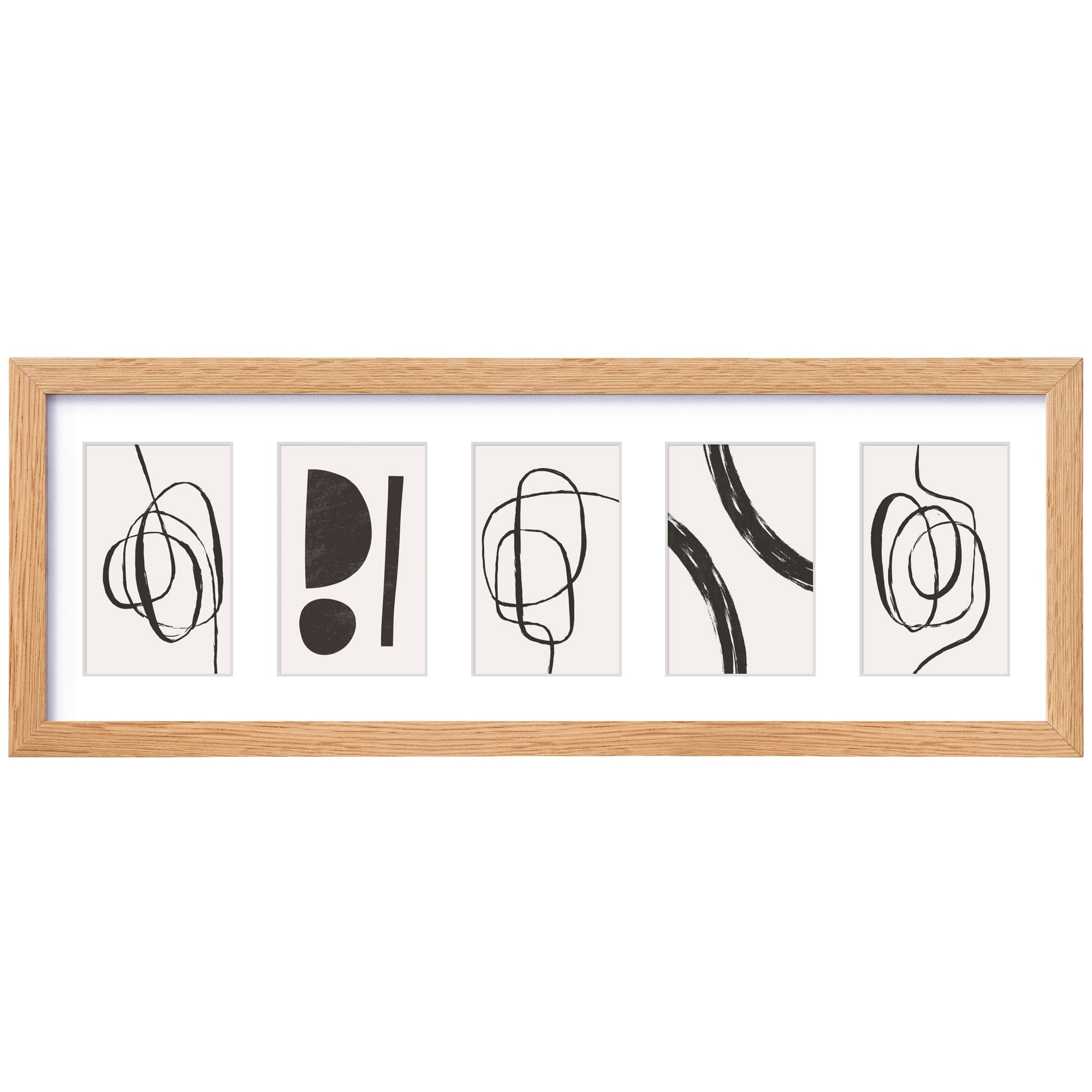 Photo 1 of Picture Frame, Solid Oak Wood Photo Frame Display 5x7 Picture with Mat,Wood Frame with Stand for Wall and Tabletop, Oak Picture Frame with Tempered Glass, 1 Pack (Beige, 8x24-1P)