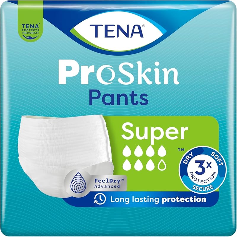 TENA ProSkin Pants Super Medium 4x12 Incontinence Pants 48 Zen