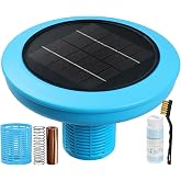 PASAMIC Solar Pool Ionizer, Cleaner for Up to 35,000 Gallon Pools, IP68 Waterproof Copper Anode, Solar Ionizer for Pool, Suitable for in/Above Ground Pools, Spas &amp; Hot Tubs, Blue