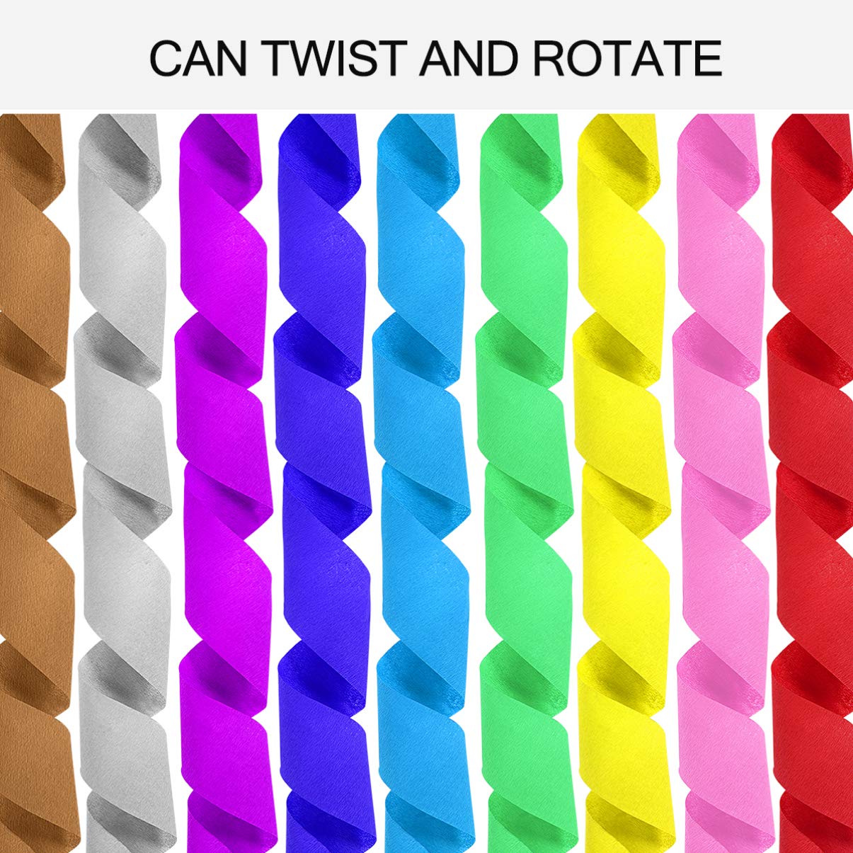 Stobok Serpentins De Fete De Papier Crepon Banderoles Arc En Ciel De Papier De Crepe Pour Decorations De Fete De Noel Anniversaire Couleurs Assorties 18 Rouleaux Papeterie Papier Dwteam In