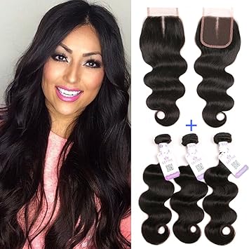 Amazon Com Gefine Brazilian Body Wave Virgin Remy Human Hair 3