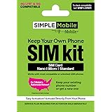 Simple Mobile Keep Your Own Phone 3-in-1 Prepaid SIM Kit