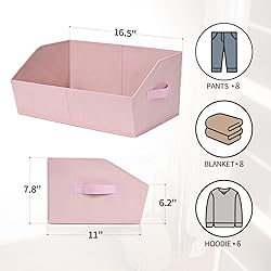 Homsorout Closet Baskets for Shelves Trapezoid