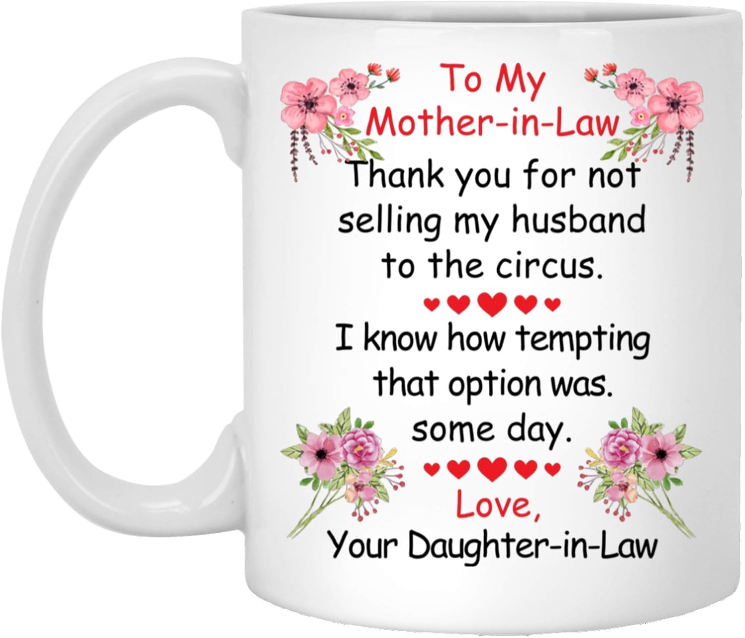 thank you for being my mother in law mug