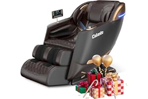 Culanta Massage Chair Full Body, Zero Gravity SL-Track Shiatsu Massage Recliner Chair with Body Scan, Airbags, Foot Rollers, Deep Yoga Stretch, Heating (U1-Brown)