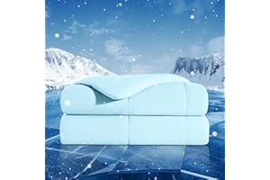 MR.YE Mr. Ye Cooling Blanket Cooling Comforter Double Side Cooling Soft Lightweight Silk Smooth Blankets for Hot Sleepers and Night Sweats Summer Blankets for Bed Sofa Couch, Aqua Blue, 50x70 Inches